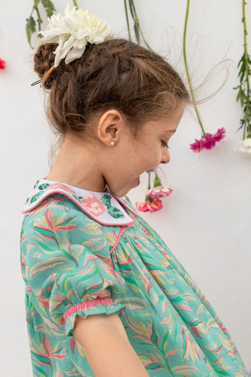 Bachaā / Naguine Dress _ Aquarelle print (2-3y,4-5y)