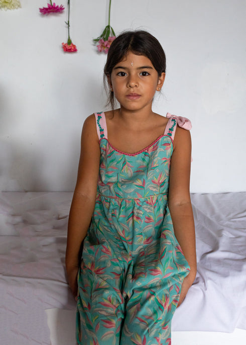 Bachaā / Blue Room Jumpsuit_Aquarelle print (2-3y,4-5y)