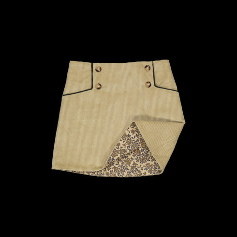 LOIR paris/Jupe Pippa velours ecru(4y,6y)