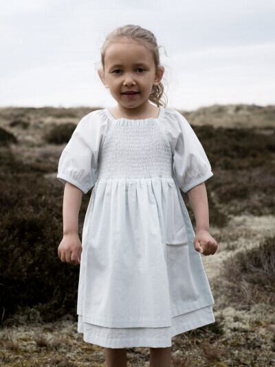 serendipity ORGANICS / Smock Dress Mysty Blue(3y,4y,5y)