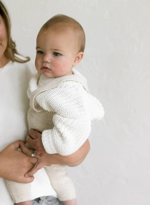 OAT / Powder Chunky Knit Playsuit (1-2y)