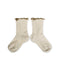 Collegien / Ambre - Lettuce Trim Pointelle Merino Wool Socks - Doux Agneaux