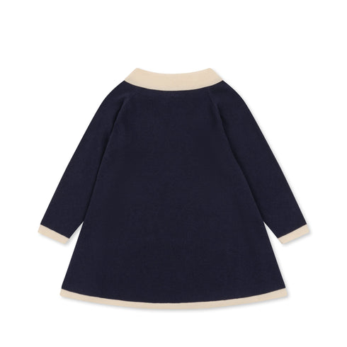 Konges Sloejd / VENTON KNIT DRESS GOTS_NAVY(18m,2y,3y,4y)