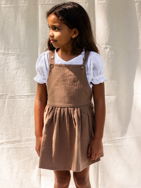 ILLOURA THE LABEL / Anouk Pinafore_Chocolate(2y,3y,4y)