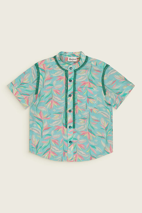 Bachaā / Camilou Shirt _ Aquarelle print (2-3y,4-5y)