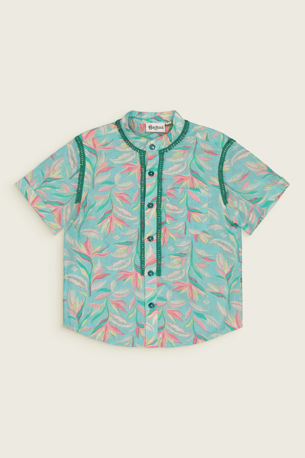 Bachaā / Camilou  Shirt _ Aquarelle print  (2-3y,4-5y)