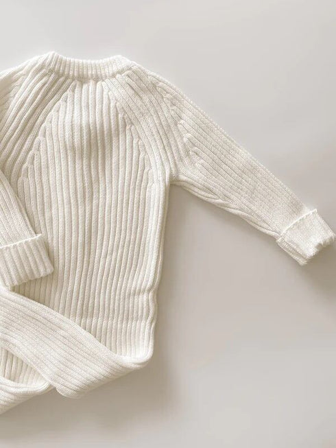 OAT / Powder Ribbed Knit Playsuit (1-2y,2-3y)