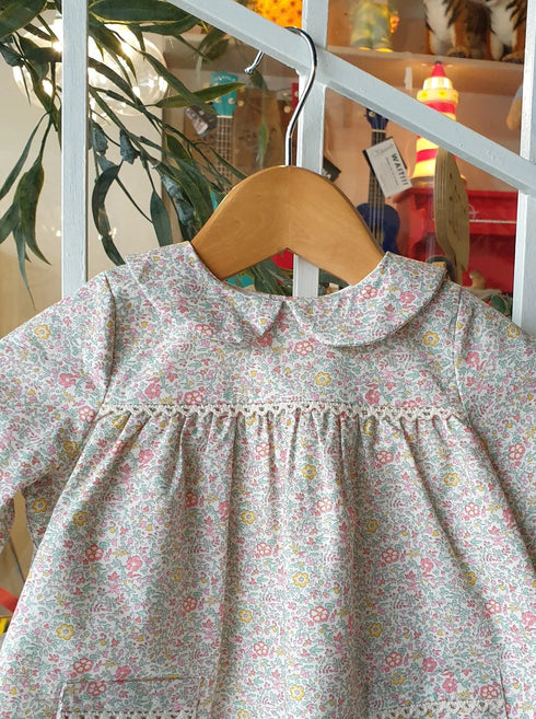 Pretty Wild Kids / Bella Dress Liberty Spring Flowers Lavender Button(3y,4y)