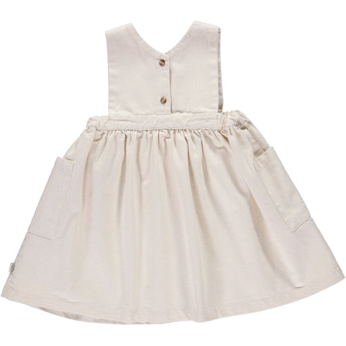 poudre organic / ROBE MANGUE DENIM_Denim-Ecru(3y,4y)