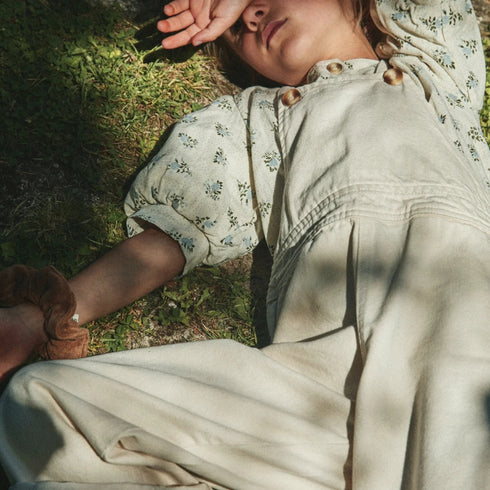 poudre organic / BLOUSE POIRE_Fleurs-Blue-Fog(3y,4y,6y)