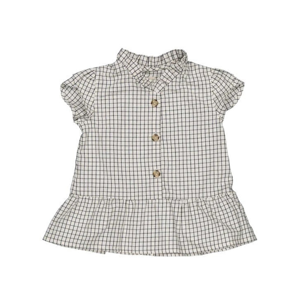 LOIR paris/Top ELISE _ carreaux milk noir et blanc(4y,6y)