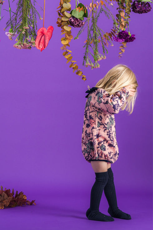 Bachaā / NIKITA Romper_ Pink Garden print (1y,2y)