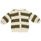 poudre organic / CARDIGAN BRUNELLE_Rayures Fir Green(3y,4y,6y)