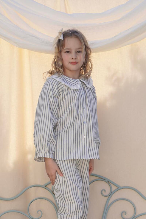 House of Paloma / Espe Blouse _ French Navy Stripe (3y,4y,5y,6y)