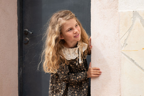 marsou /ROBE ANEMONE_IMPRIME MARINE & FLEURS(2/3y,3/4y,5/6y)