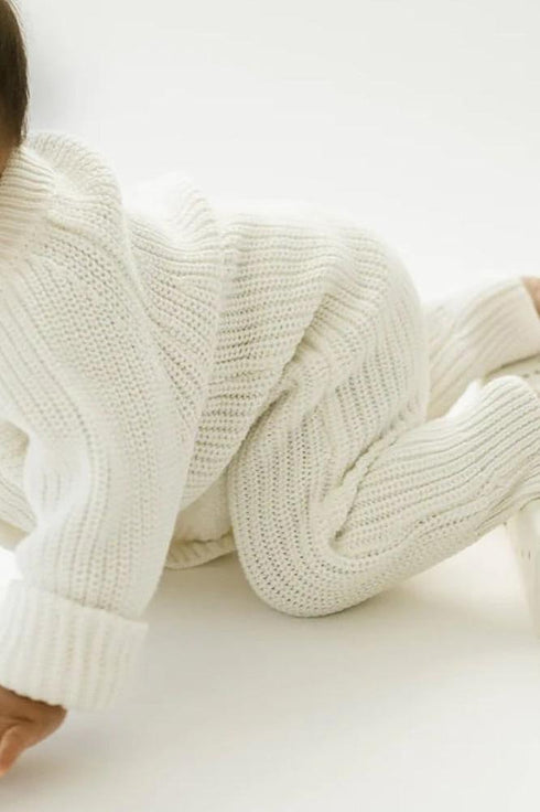 OAT / Powder Chunky Knit Playsuit
