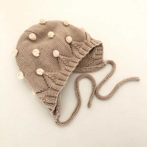 babytoly / BLOSSOM POPCORN BONNET_BEIGE×NATURAL