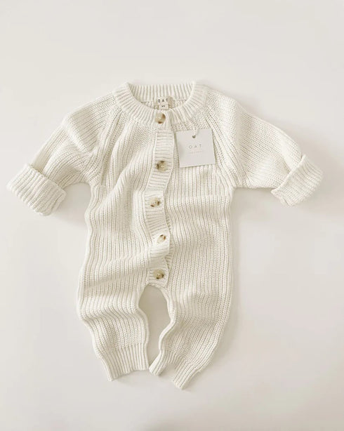OAT / Powder Chunky Knit Playsuit