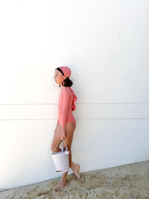 Casa blue swim / PALMA SWIMSUIT IN CORAL(2-3y,4-5y)