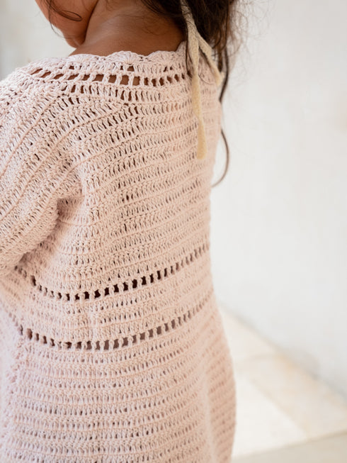 ILLOURA THE LABEL / Crochet Dress Pink(2y,3y,4y,5y)