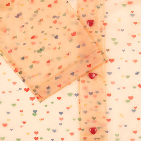 Konges Sloejd / brume raincoat - multi heart(2y,3y,4y)