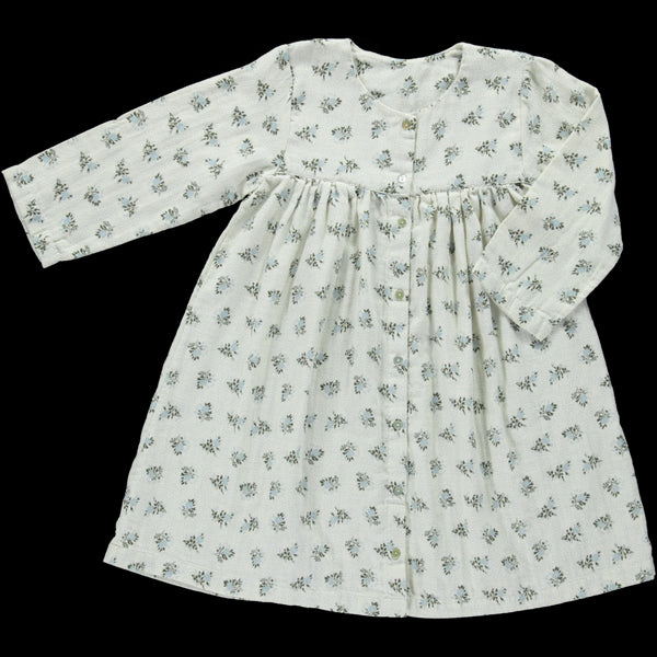 poudre organic / ROBE AUBEPINE_ Fleurs-Blue-Fog(2y,3y,4y)