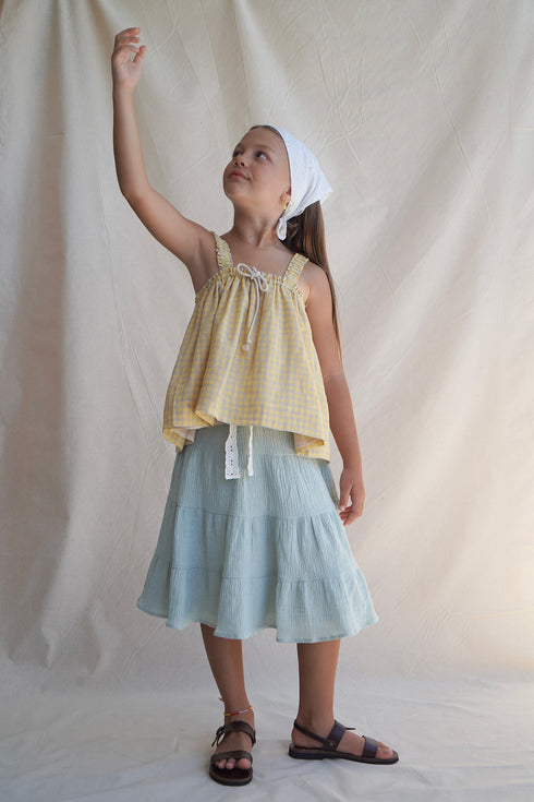 House of Paloma /Edith Top_Lemon Vichy(2y,3y,4y,5y,6y)