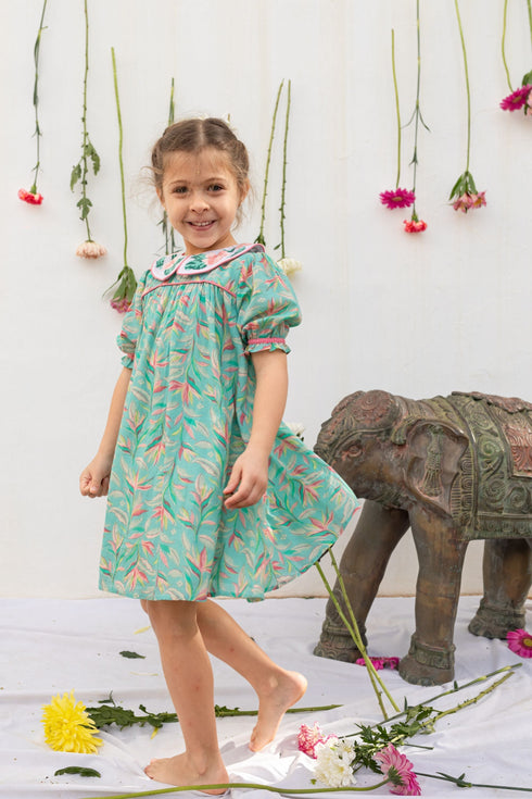 Bachaā / Naguine Dress _ Aquarelle print (2-3y,4-5y)