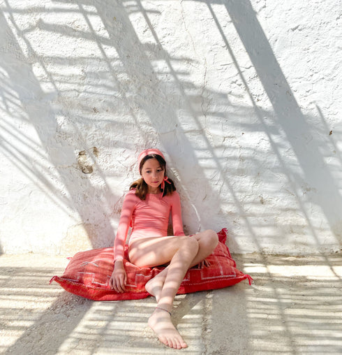 Casa blue swim / PALMA SWIMSUIT IN CORAL(2-3y,4-5y)