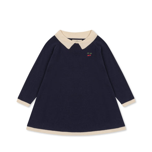 Konges Sloejd / VENTON KNIT DRESS GOTS_NAVY(18m,2y,3y,4y)