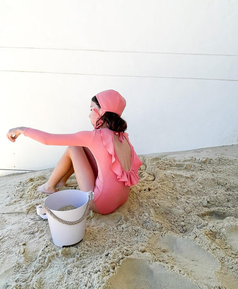 Casa blue swim / PALMA SWIMSUIT IN CORAL(2-3y,4-5y)