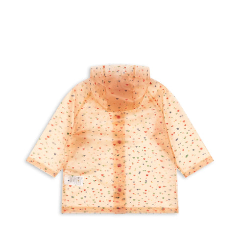 Konges Sloejd / brume raincoat - multi heart(2y,3y,4y)