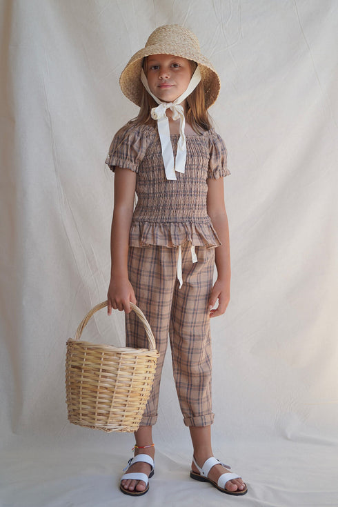 House of Paloma /Sirene Blouse _Tartan Picnic(2y,3y,4y,5y,6y)
