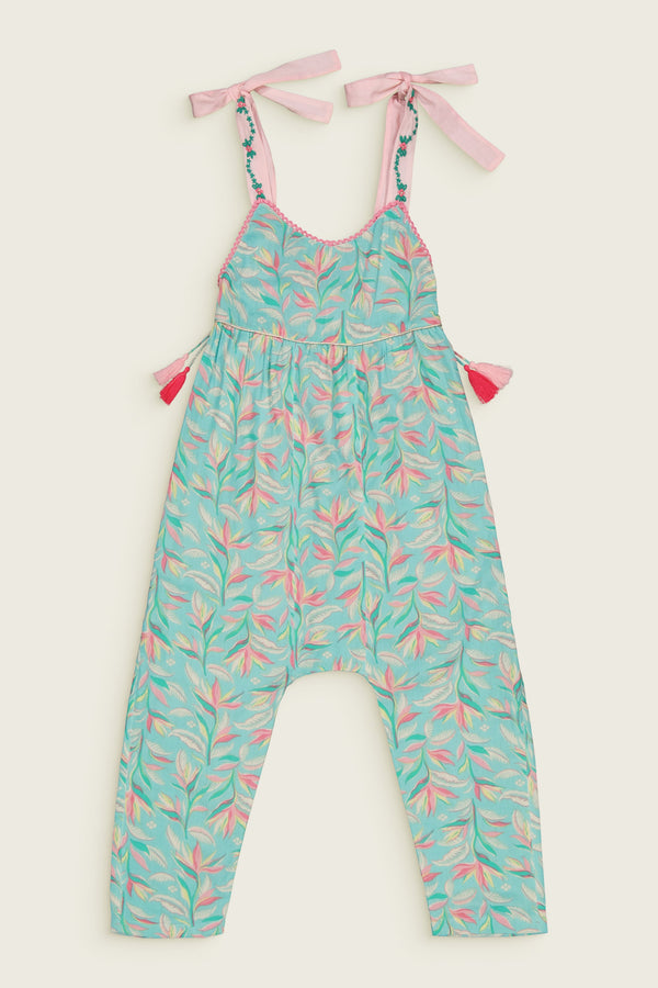 Bachaā / Blue Room  Jumpsuit_Aquarelle print  (2-3y,4-5y)