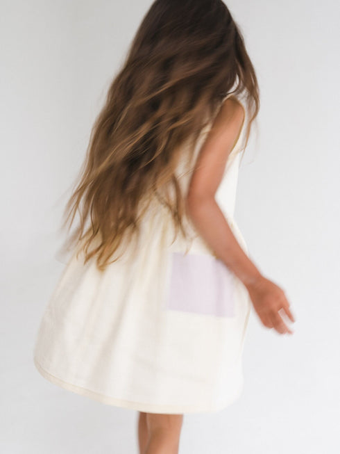 ILLOURA THE LABEL / Zimi Dress | Coconut Contrast(2y,3y,4y,5y)