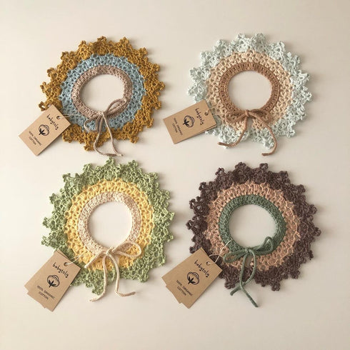 babytoly / HAPPY MOON CROCHET COLLARS(MUSTARD、SKY、MINK、PISTACHIO)