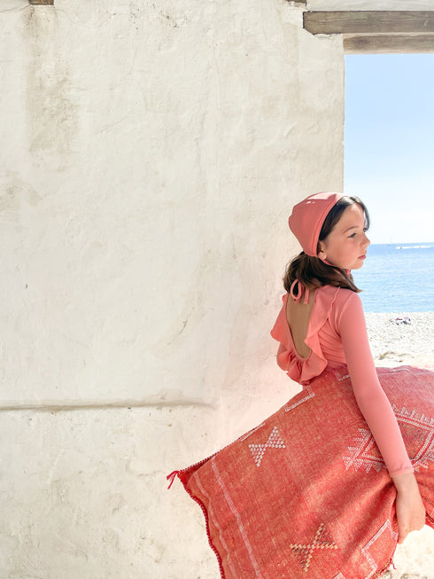 Casa blue swim / PALMA SWIMSUIT IN CORAL(2-3y,4-5y)