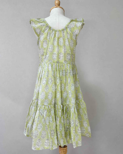 ALAKAI / Little Matilda Dress / Olive(3y,4y,5y,6-7y,8-9y)