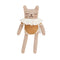 main sauvage/Kitten knit toy,ochre bodysuit