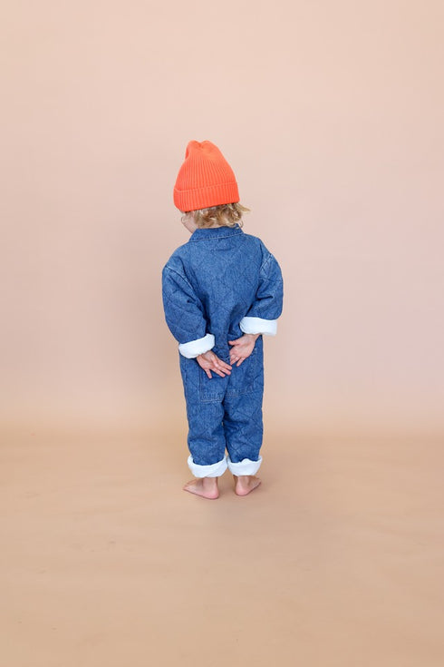 Grown / Quilted Hemp Denim Boiler Suit - Denim(2,3,4)