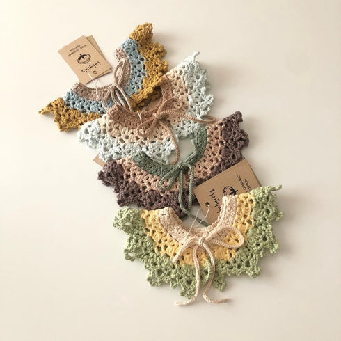 babytoly / HAPPY MOON CROCHET COLLARS(MUSTARD、SKY、MINK、PISTACHIO)