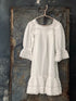 Bonne Mere / LITTLE VINTAGE LACEY LONG SLEEVE DRESS_Off white(6y)