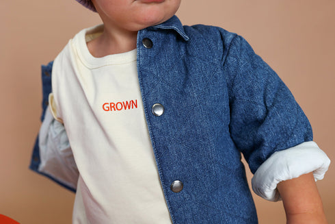 Grown / Quilted Hemp Denim Jacket - Denim(2,3,4)