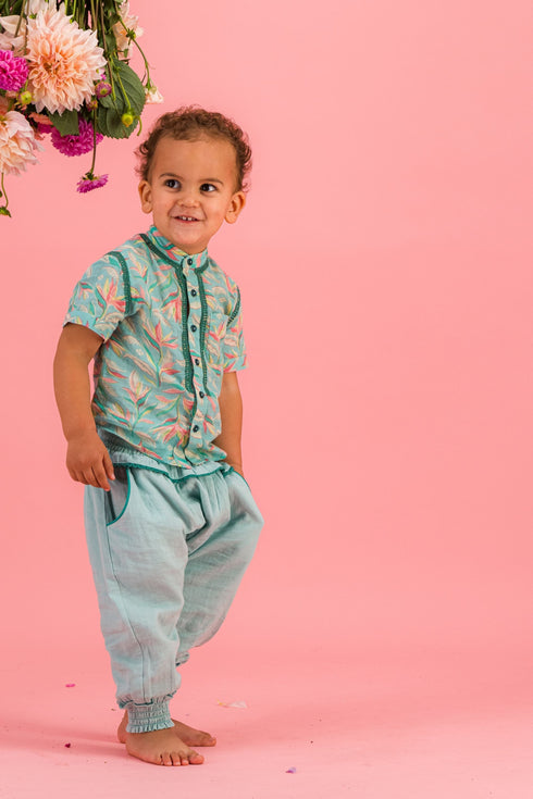 Bachaā / Camilou Shirt _ Aquarelle print (2-3y,4-5y)