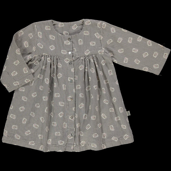 poudre organic /AUBEPINE DRESS_fleurs roses(2y,3y,4y)