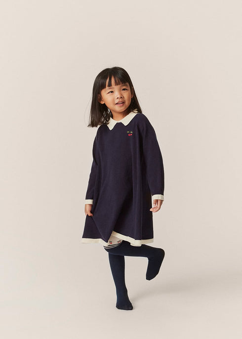 Konges Sloejd / VENTON KNIT DRESS GOTS_NAVY(18m,2y,3y,4y)