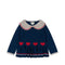 Konges Sloejd / MAXIME KNIT COLLAR BLOUSE_NAVY PEONY(18m,2y,3y,4y)
