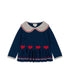 Konges Sloejd / MAXIME KNIT COLLAR BLOUSE_NAVY PEONY(18m,2y,3y,4y)