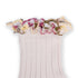 Collegien/Anemone Embroidered Ruffle Ribbed Ankle Socks - Blanc Neige