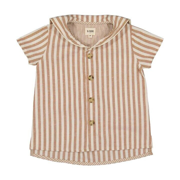 LOIR paris/Chemise MILTON rayures abricot(2y,4y,6y)